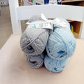 Sockenwollpaket 2, Farbe grau/hellblau