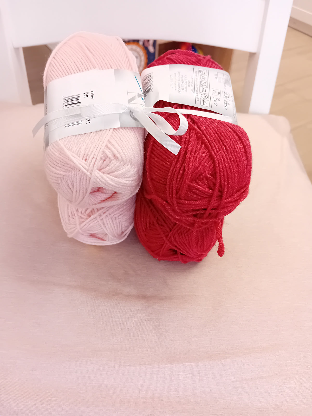 Sockenwollpaket 2, Farbe rosa/rot