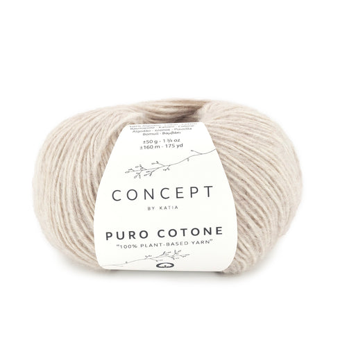 Baumwollgarn Katia Puro Cotone in Cremeweiß
